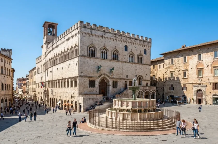 fontana della piazza di Perugia