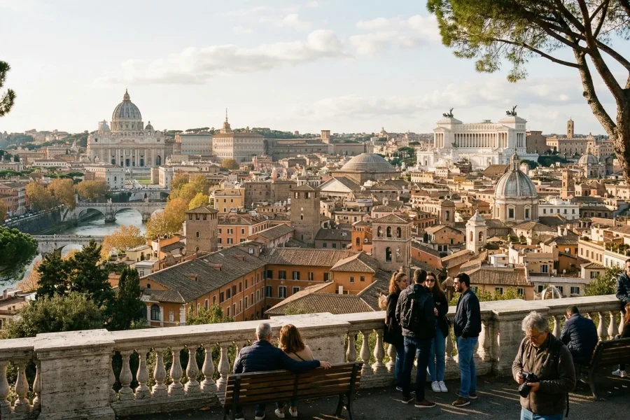 vista della città di roma